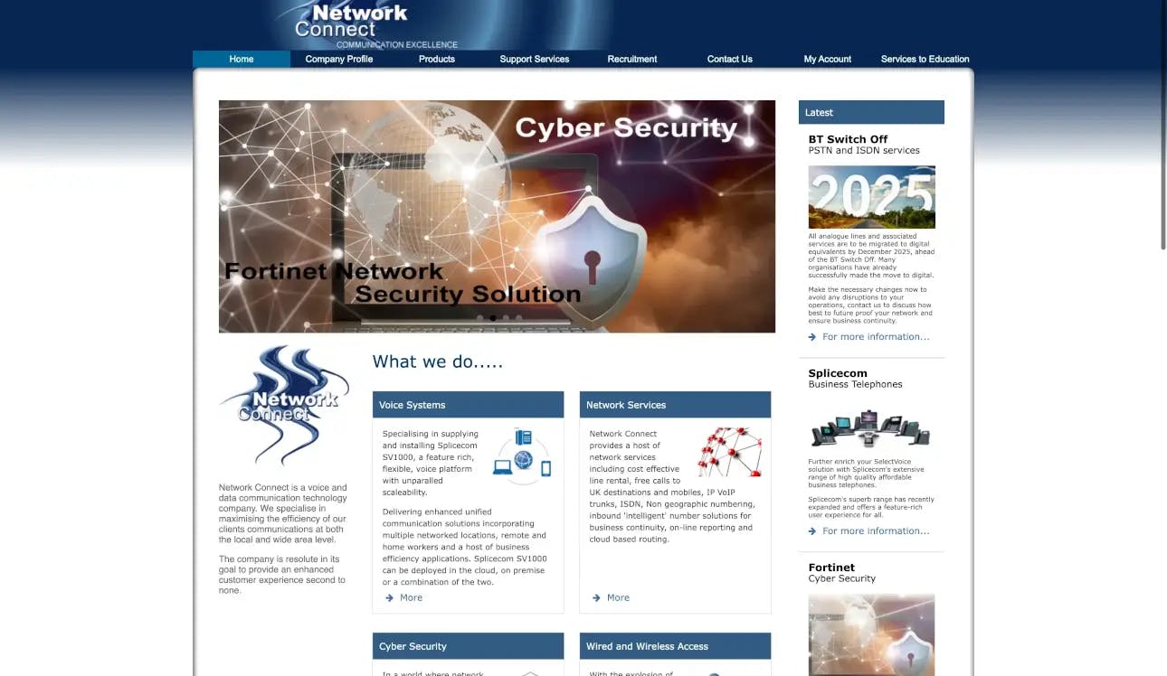 Network Connect website image